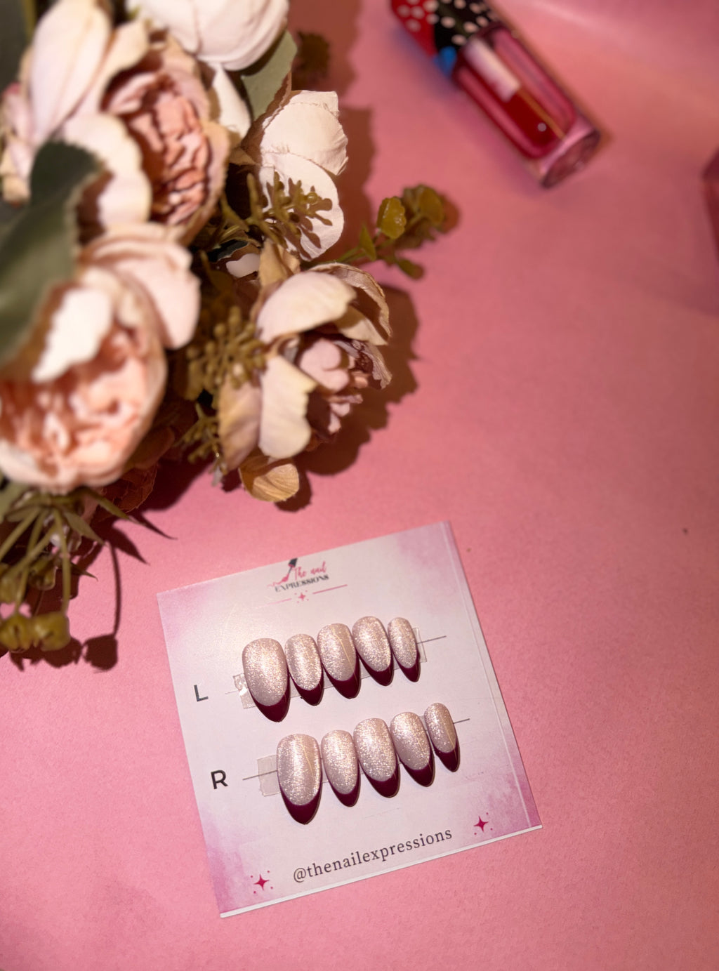 Pink Cateye with wine french