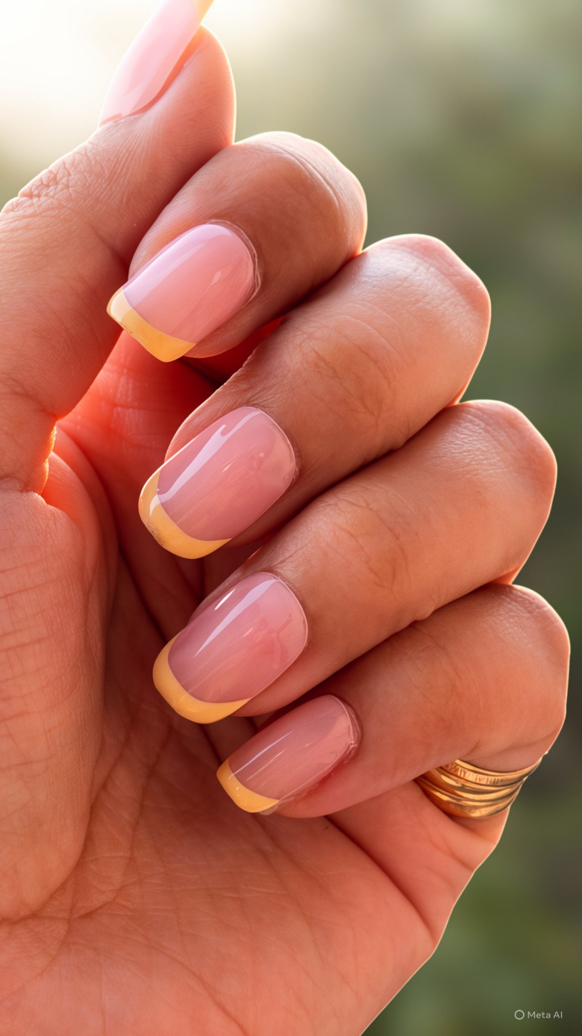 Lemon french tips