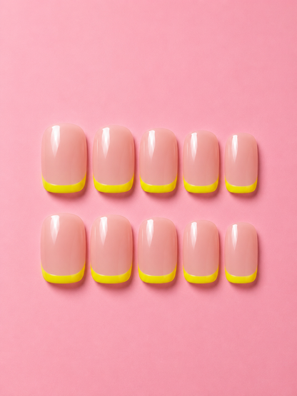 Lemon french tips