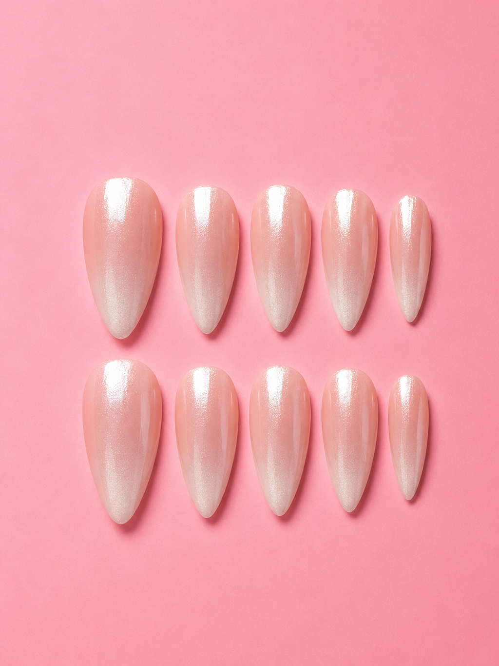 Nude pink Ombre with Chrome