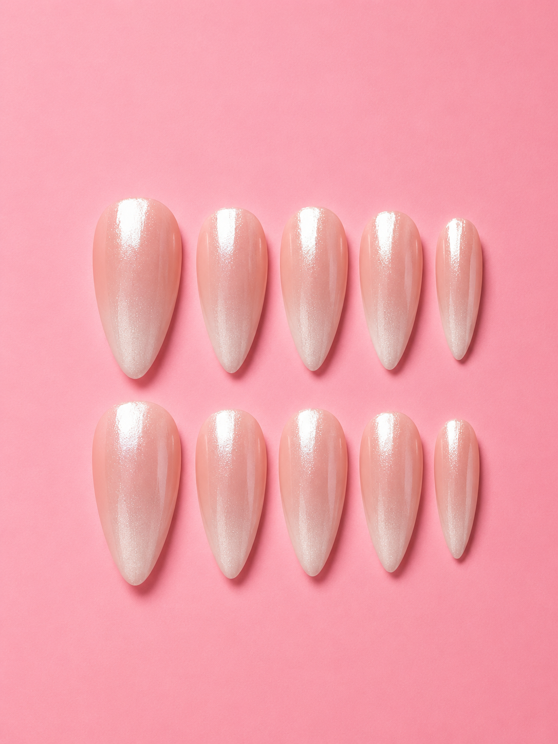 Nude pink Ombre with Chrome