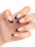 Black Polka Dot French Tip