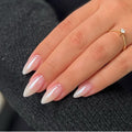 Nude pink Ombre with Chrome