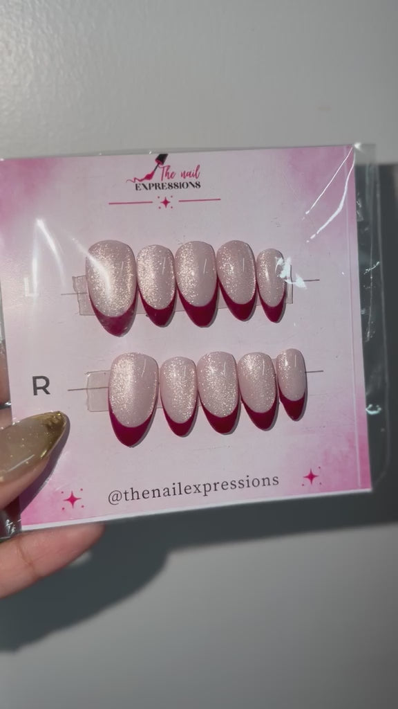Pink Cateye with wine french